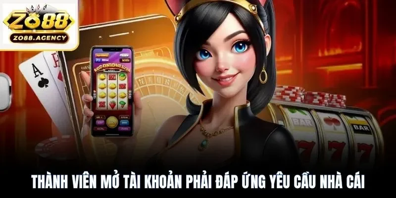 Thành viên mở tài khoản phải đáp ứng yêu cầu nhà cái